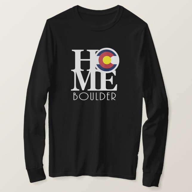 T-shirt HOME Boulder Colorado (Design devant)