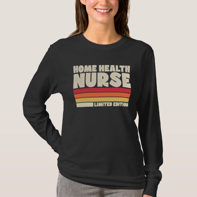 T-shirt Home Health Nurse  Retro Vintage Style (Devant)