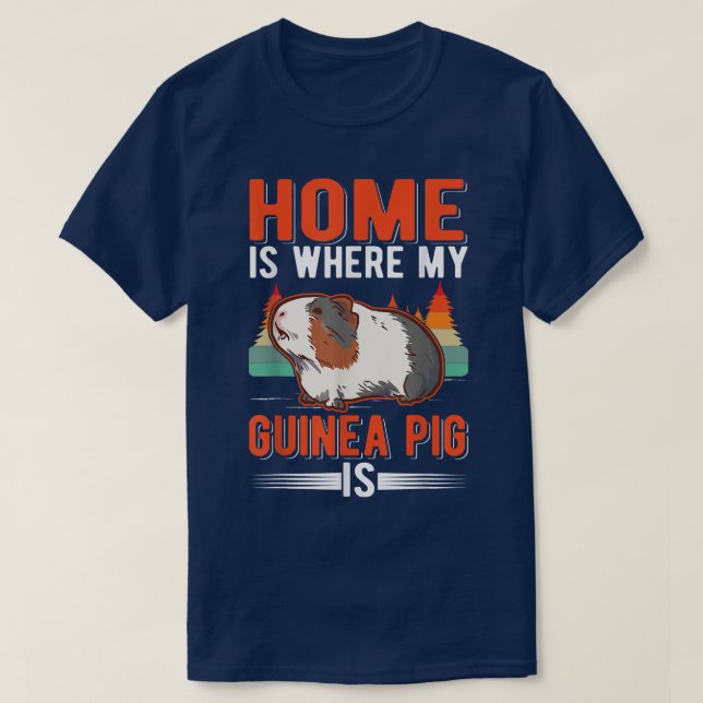 T-shirt Home Is Where My Guinea Pig Is2714  (Design devant)