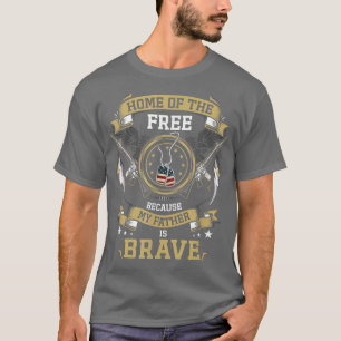 T-shirt Home of the Free Because My Father is Brave memori