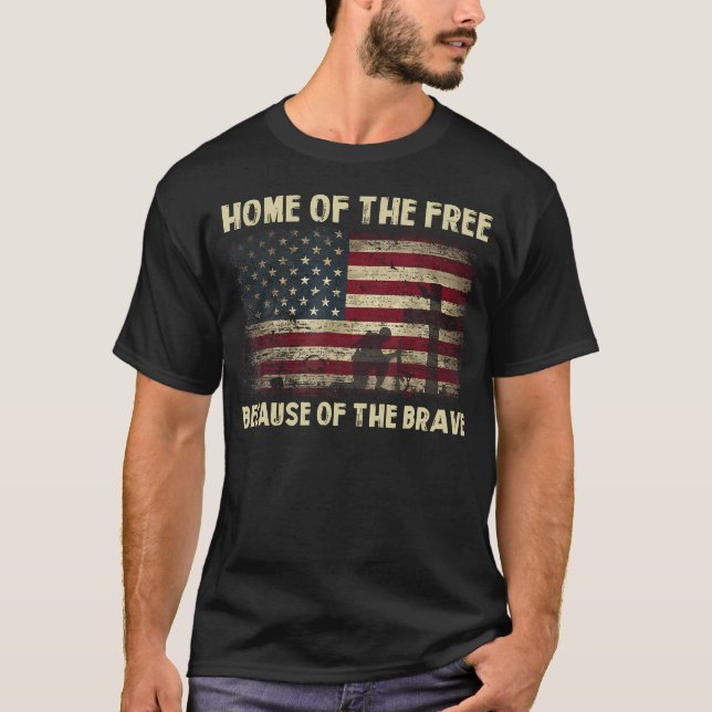 T-shirt Home Of The Free Because Of The Brave Veterans Day (Devant)