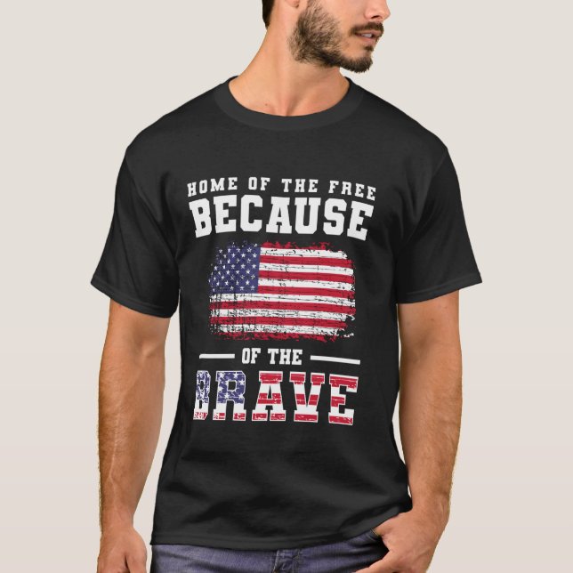 T-shirt Home Of The Free USA America (Devant)