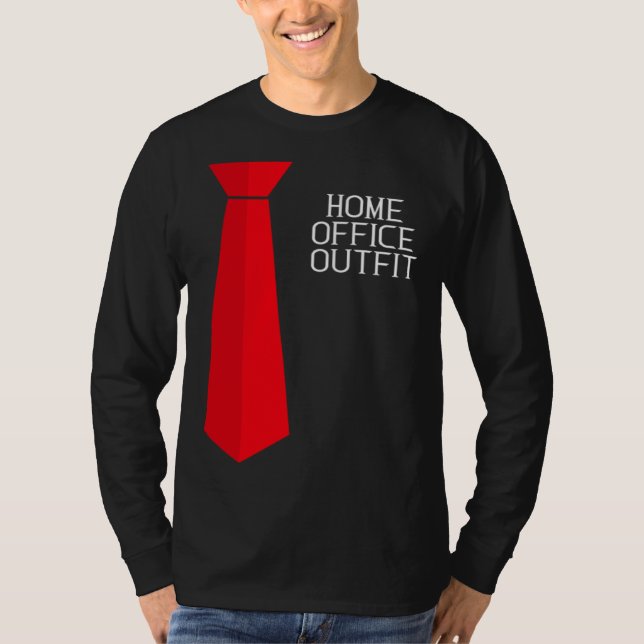 T-shirt Home Office Outfit  Home Work Tie (Devant)