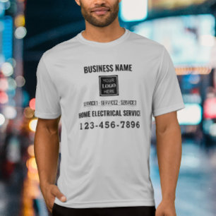 T-shirt Home service électrique code QR Logo travail perso