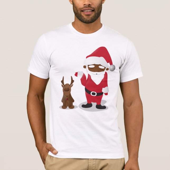 T-shirt Homeboys de Joyeux Noël : Père Noël et Blingin (Devant)