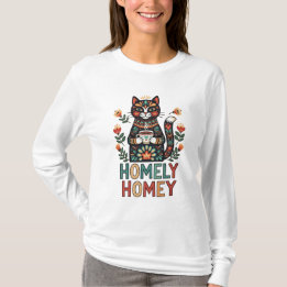 T-shirt Homely Homey design de chat confortable