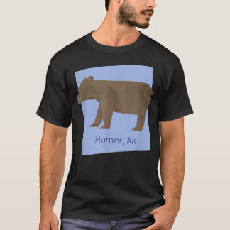 T-shirt Homer AK Brown Origami Ours Abstrait Géométrique A
