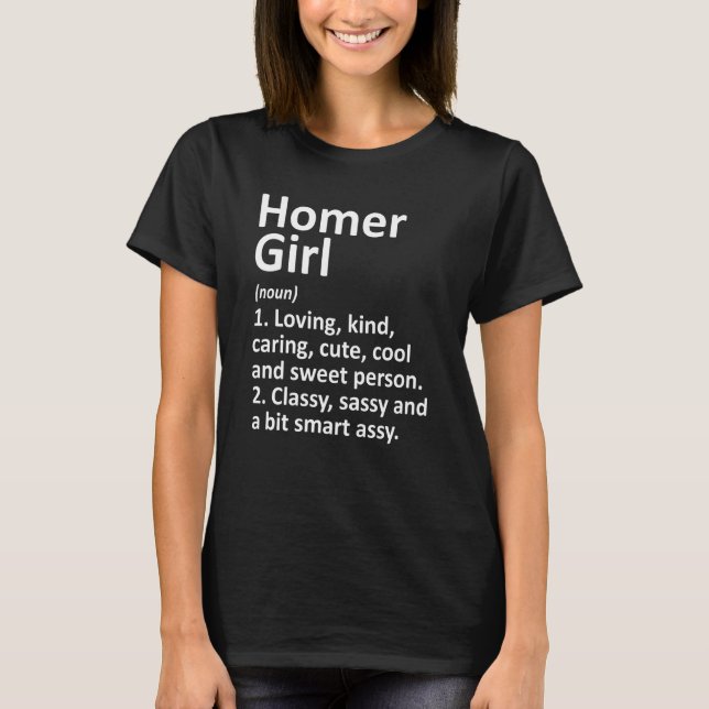 T-shirt Homer Girl Ak Alaska Funny City Accueil Racines (Devant)