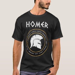 T-shirt Homer les héros de l'Iliade et de l'Odyssée du Tro