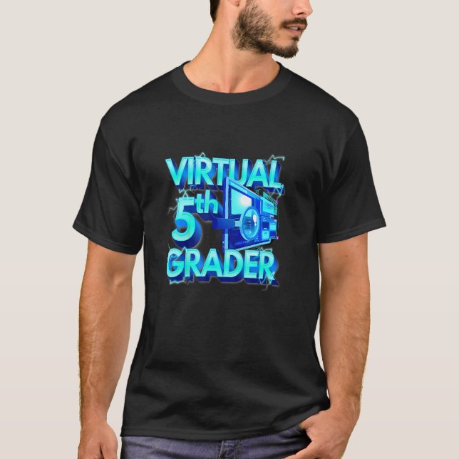 T-shirt Homeschoe 5e année Virtual 5e année Grader Retour  (Devant)