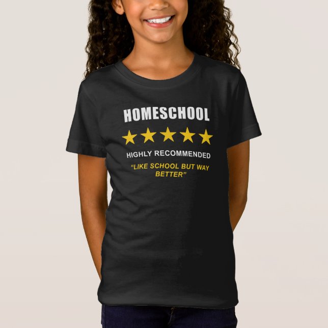 T-Shirt Homeschool - High Recommandé : Drôle Sarcastique (Devant)