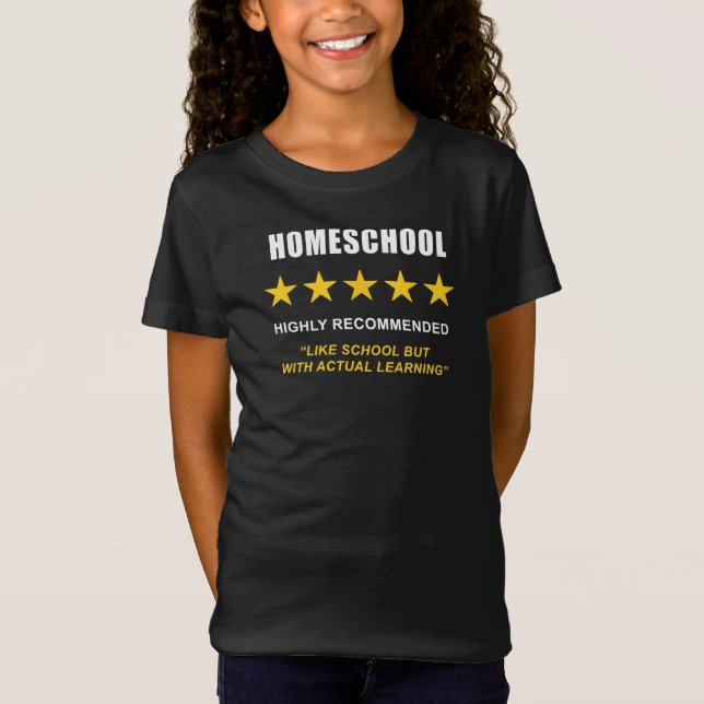T-Shirt Homeschool - High Recommandé : Drôle Sarcastique (Devant)