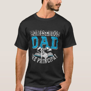 T-shirt Homeschool Papa Aka Le principal Gras de l'école à