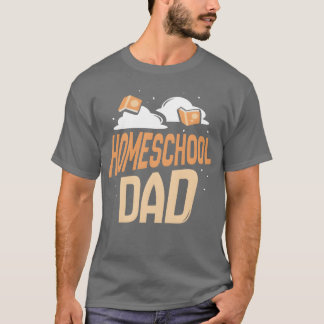 T-shirt Homeschool Papa Papa Papa Foyer à l'école Père rét