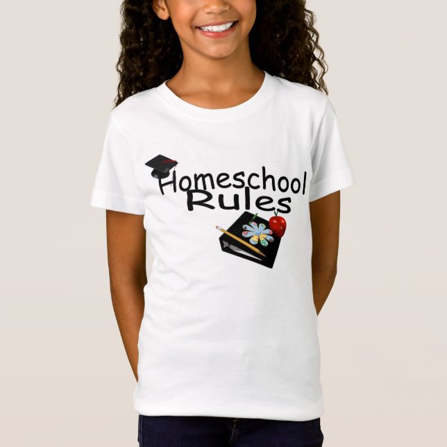 T-Shirt Homeschool Rules Girls' Bella (Devant)
