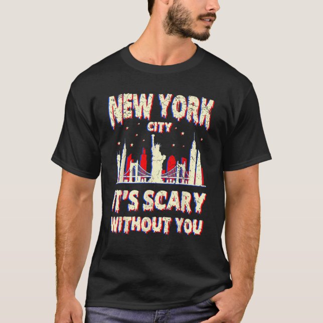 T-shirt Homesick New York Amérique Amérique Halloween effr (Devant)