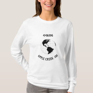 T-shirt Hometown City State Code postal Globe World Map