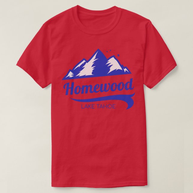 T-shirt Homewood Mountain ski Lake Tahoe California (Design devant)
