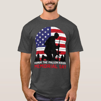T-shirt Hommage à la Fallen Heroes Memorial Day US Drapeau