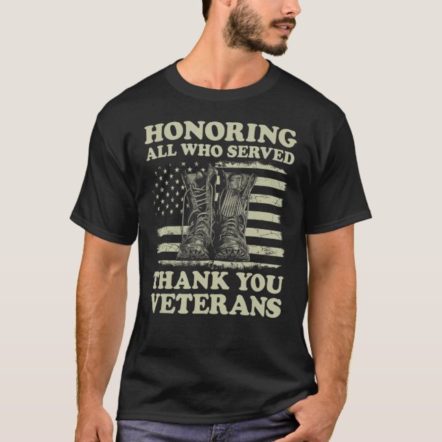 T-shirt Hommage À Tous Ceux Qui Ont Servi Le Drapeau Améri (Devant)