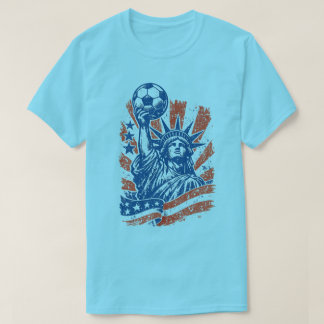 T-shirt Hommage au drapeau de football de la liberté