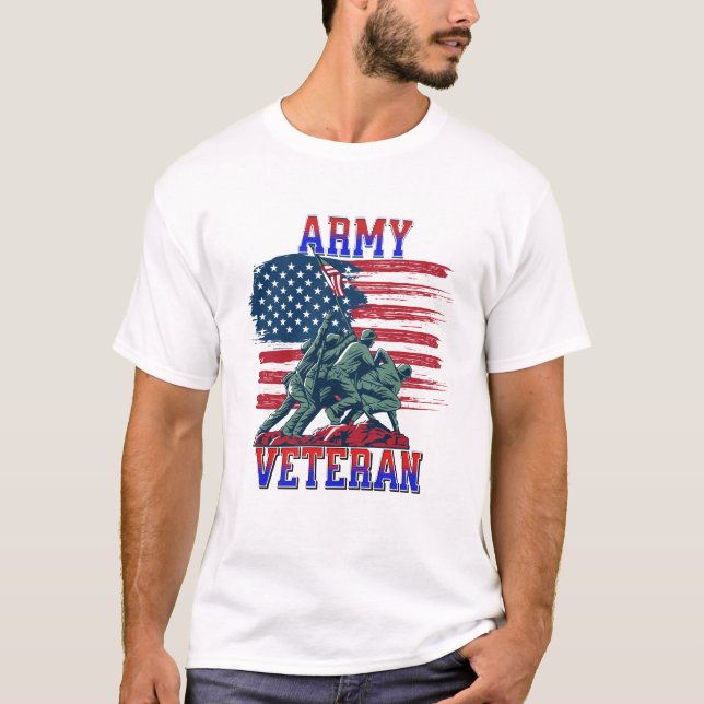 T-shirt Hommage au drapeau de l'armée américaine (Devant)