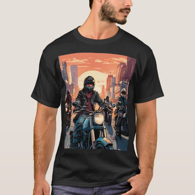 T-shirt Hommage aux motards (Devant)