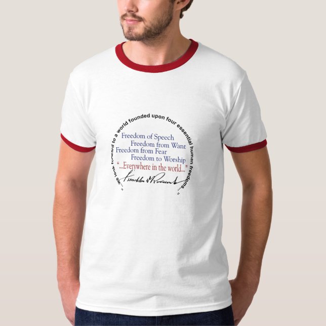T-shirt Hommage de libertés de FDR quatre (Devant)