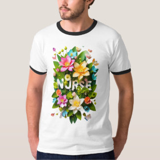 T-shirt Hommage floral aux infirmières