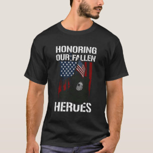 T-shirt Hommage Patriotique À Notre Héroé Tombé Memori