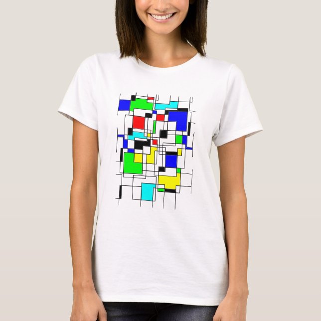 T-shirt Hommage Random Carré À Mondrian (Devant)