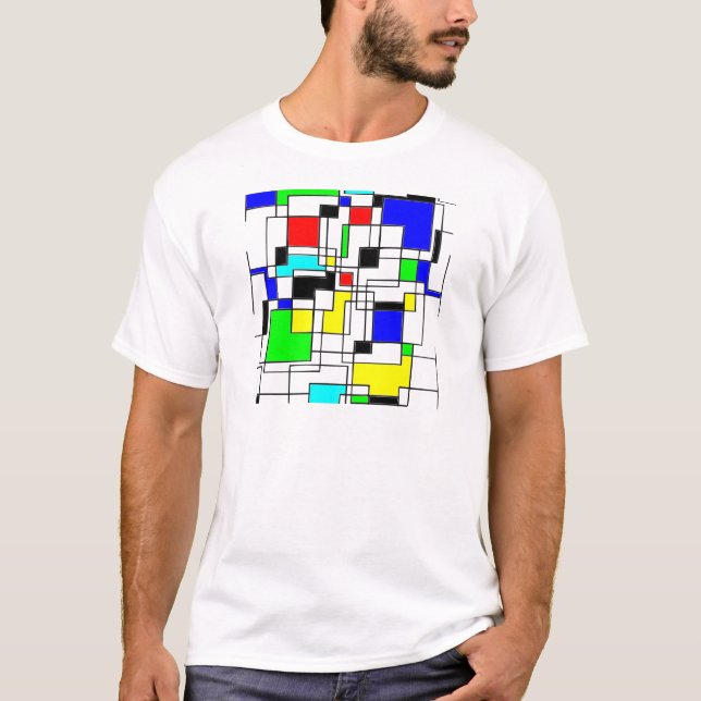 T-shirt Hommage Random Carré À Mondrian (Devant)