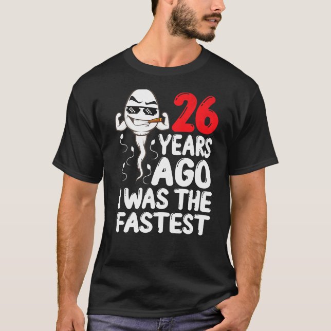 T-shirt Homme 26e Anniversaire Gag Robe Il Y A 26 Ans J'Ét (Devant)