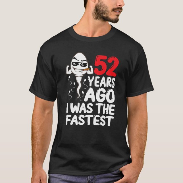 T-shirt Homme 52e Anniversaire Gag Robe Il Y A 52 Ans J'Ét (Devant)