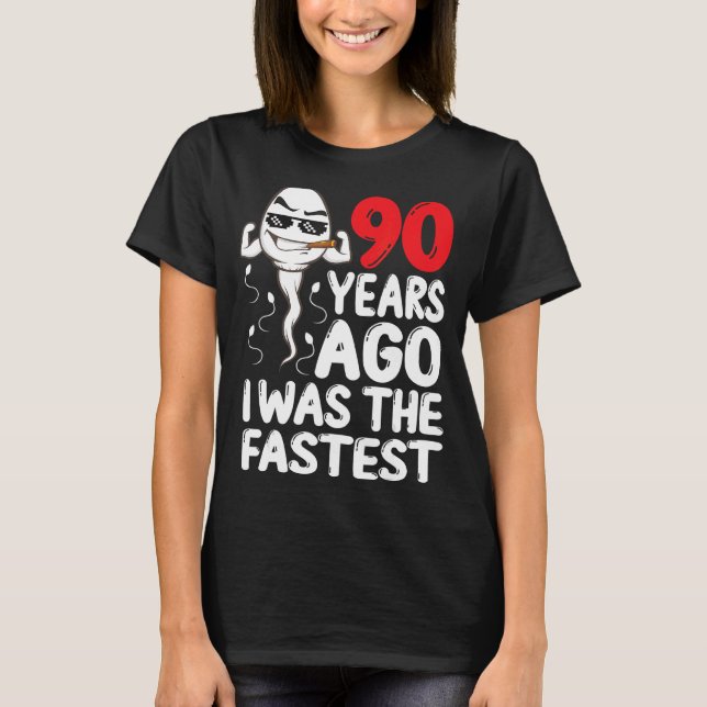 T-shirt Homme 90e Anniversaire Gag Robe Il Y A 90 Ans J'Ét (Devant)