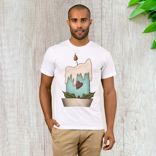 T-shirt homme à bougies de Noël (Créateur téléchargé)