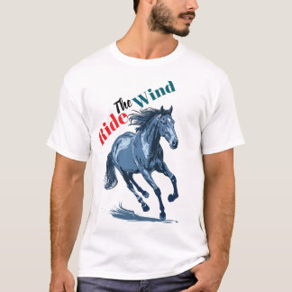 T-shirt homme à cheval - Design graphique