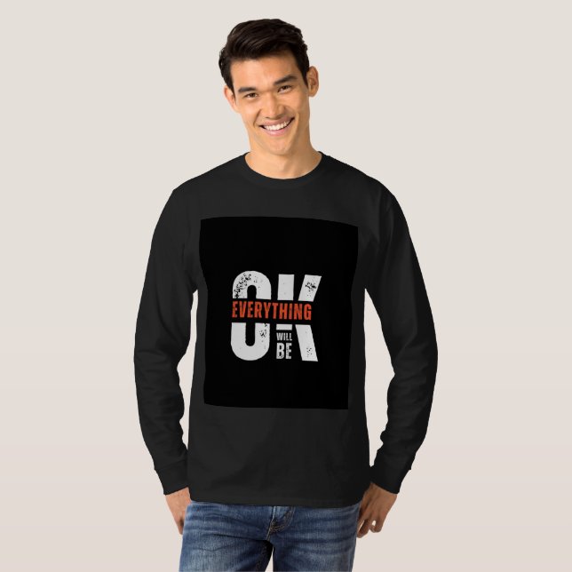 T-Shirt homme à manches longues avec graphique urb (Devant entier)