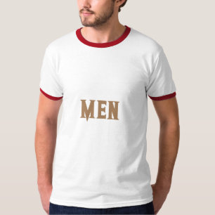 T-shirt homme à texte personnalisé de couleur marr