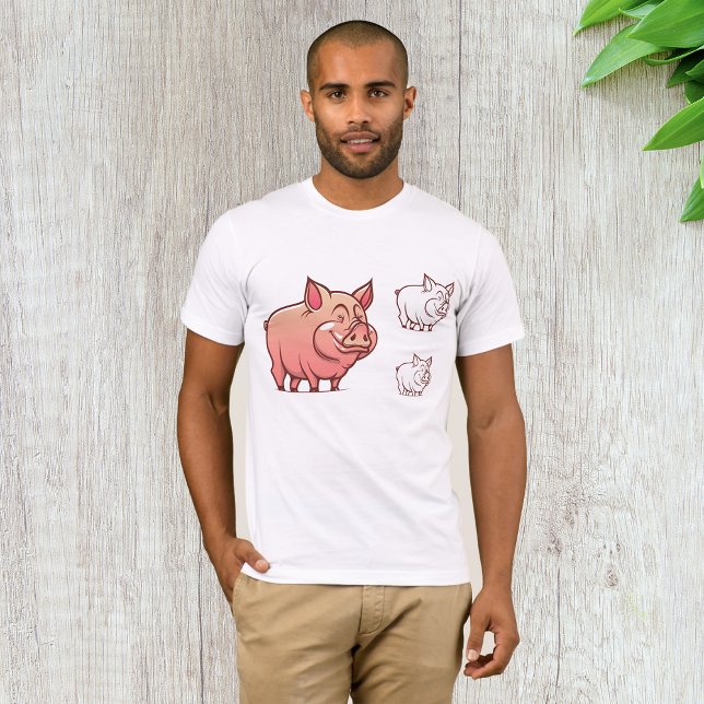 T-Shirt Homme À Trois Cochons (Créateur téléchargé)