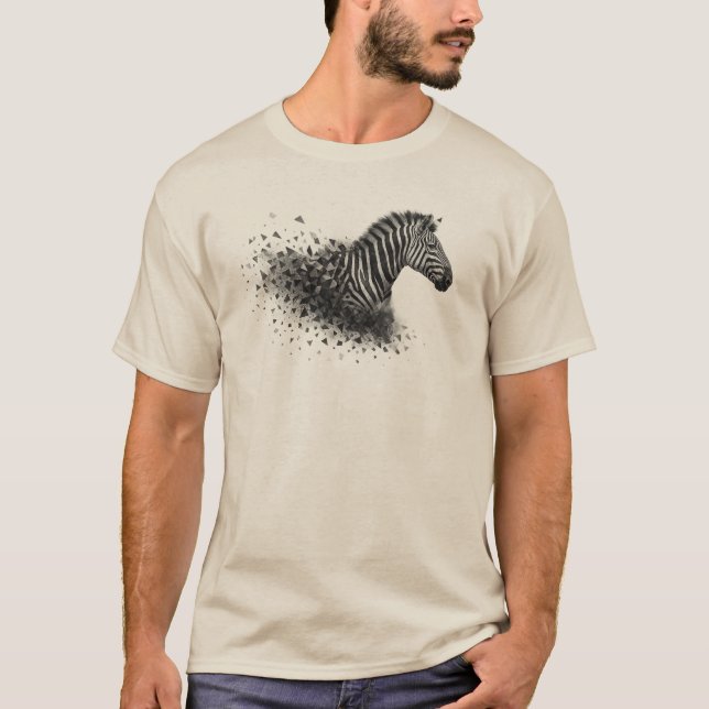 T-Shirt Homme Abstract Zebra Burst (Devant)
