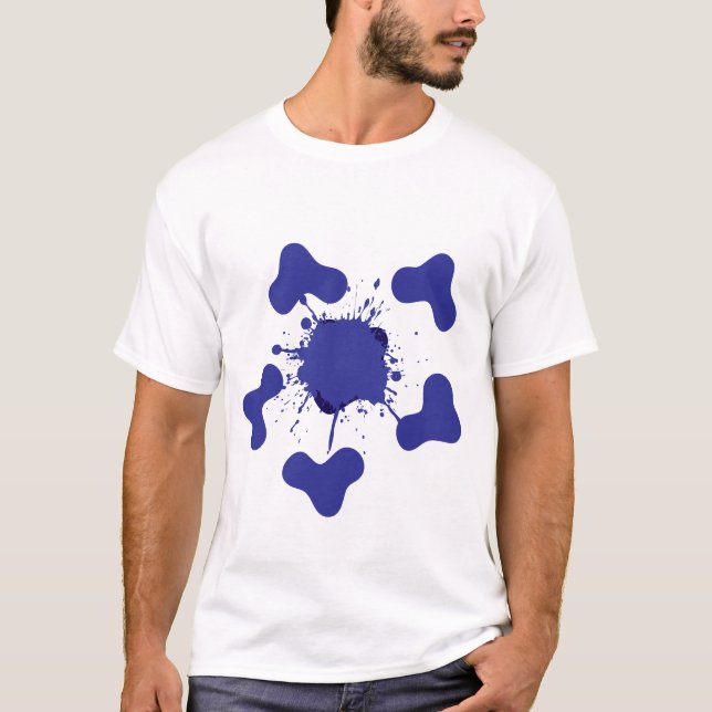 T-shirt homme Abstrait bleu éclat (Devant)