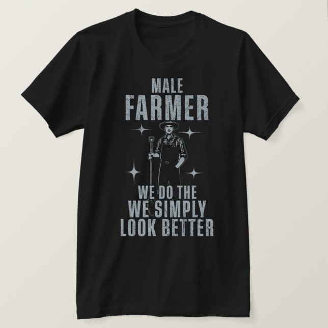 T-shirt Homme Agriculteur Nous faisons Nous regardons simp (Design devant)