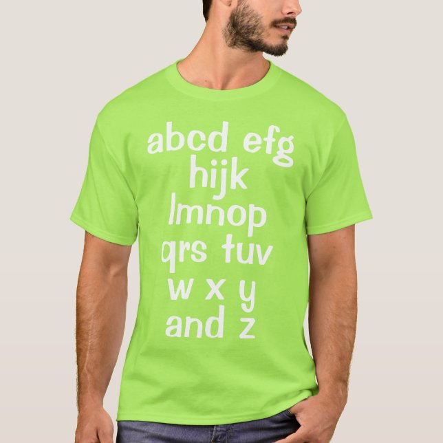 T-shirt homme Alphabet Song (Devant)