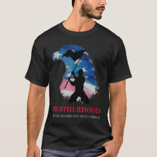 T-shirt Homme American Flag Fraternité Soldier Ils Neve