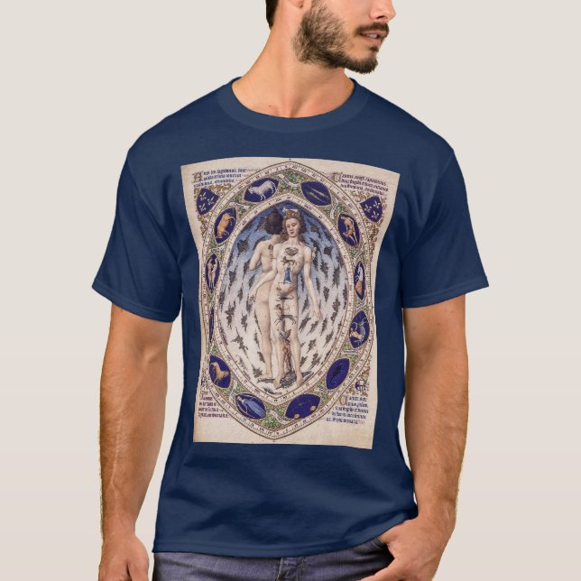 T-shirt Homme anatomique Zodiaque (Devant)