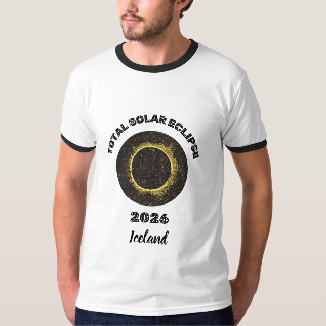 T-Shirt homme anneau Total Solar Eclipse 2026 (Devant)