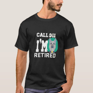 T-shirt Homme Appelez 911 Je suis un vétéran de la police
