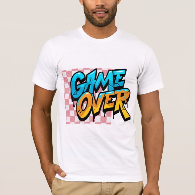 T-Shirt Homme Aquarelle Bleue Abstraite (Devant)
