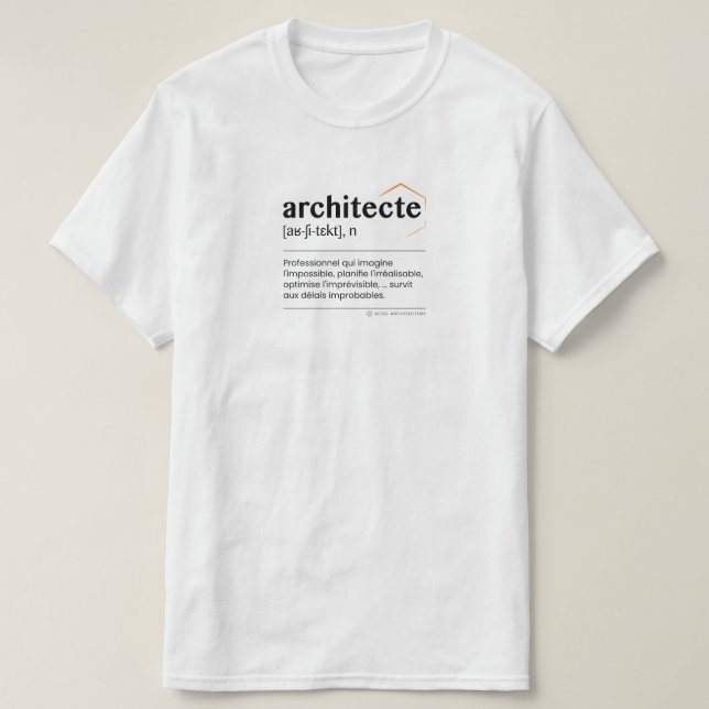 T-shirt homme Architecte (Design devant)